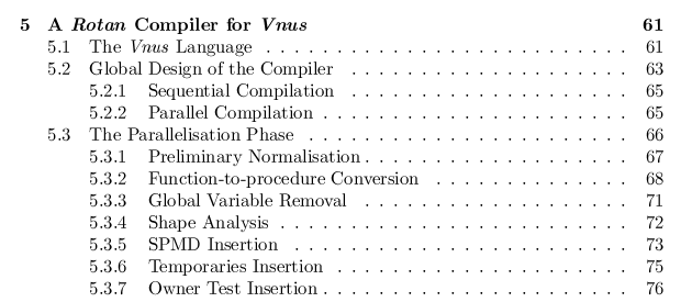 Thesis numbering format